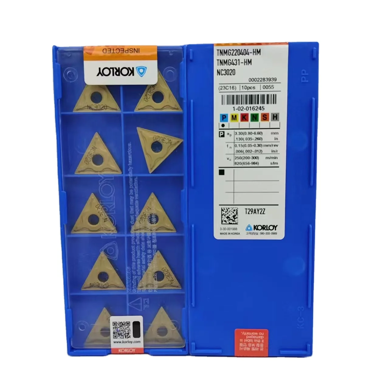 KorIoy original CNC lathe insert TNMG160404/08/12 All series turning tools are used for turning tool plate of MTQNR tool holders