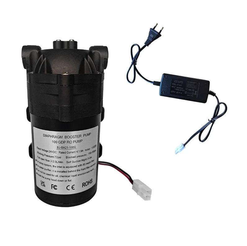 24V75G диафрагма 3-точечная внутренняя резьба самовсасывающий 3/8RO насос для очистки воды 100G45W распыления