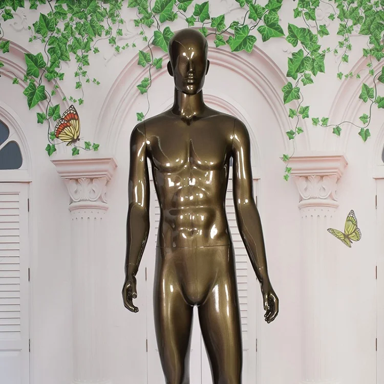 Window Displays High-end Bronze Gold Glossy Trouser Cheap Plastic Legs Male Lower Body Mannequin