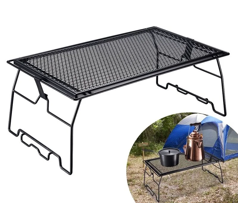 Net Single-layer Double-layer Multi-purpose Table Outdoor Rack Temperature-resistant Barbecue Table Iron Storage Rack