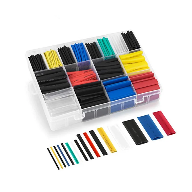 Polyolefin 580 Pcs Insulation Heat Shrink Tubing Wire Assortment colorful Shrinkable Tube Assortment Cable Sleeves Set