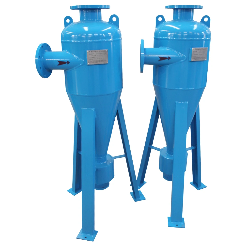 Centrifugal principle cyclone sand separator to reduce turbidity of River Water system