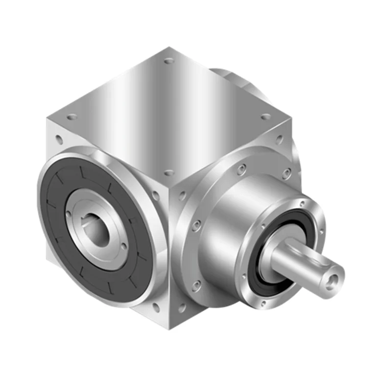 Guzuo AT170-FL 90 Degree Spiral Bevel Reducer Reductor Precision Steering Gearbox With 1 2 3 4 5 Ratio Servo Motor