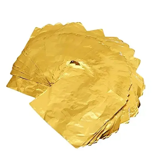 8*8cm 1100 1060 1050 Color Tin Foil Chocolate Packaging Golden Aluminum Foil Paper Aluminum Foil Sesame Balls
