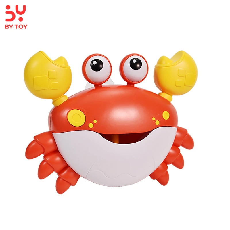 2024 Hot Sell Toddler Shower Time Foam Soap Maker Bubble Machine Crab Baby Bath Toy for Bathtub