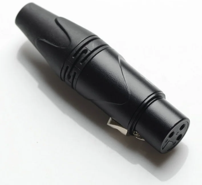 XLR 3 Pin Plug Cable Connector Zinc-alloy Nickeled Plated Copper Pins For Microphone Speaker Mixer Male Connecter