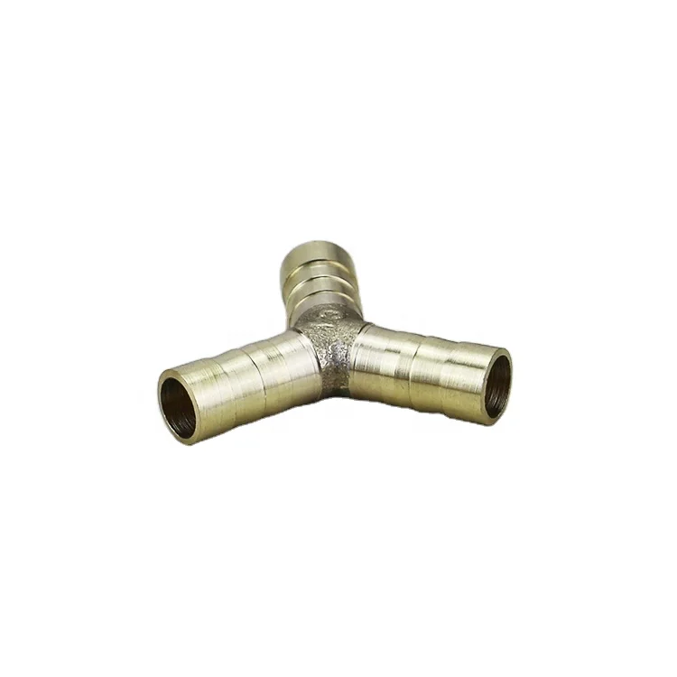 6/8/10/12MM Y Branch Copper Tee Pipe Fitting Joints 3 Way Fuel water Air Pipe Connector