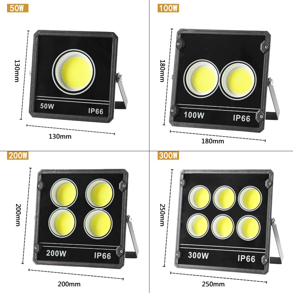 Outdoor Lighting Waterproof Reflectores LED 50W 100W 200W 300W 500W 600W 800W 1000W Floodlights Garden Lamp Led Flood Light