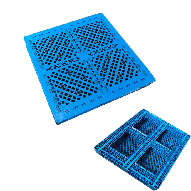 
1100X1100X150mm double side plastic pallet with steel bars  (1600185951773)