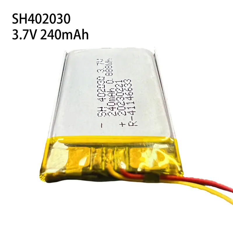 Factory Customized Real Capacity Lipo Battery 3.7v 240mah 402030 Battery with BIS Rechargeable Lipo Battery Pouch nmc Cell