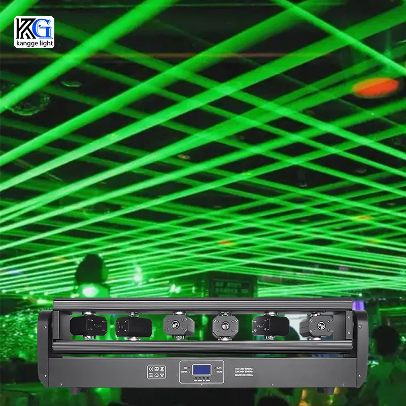 6 Eyes 500mw RGB Moving Head Laser 6 Heads Beam Laser Lights for DJ Disco Stage Lights