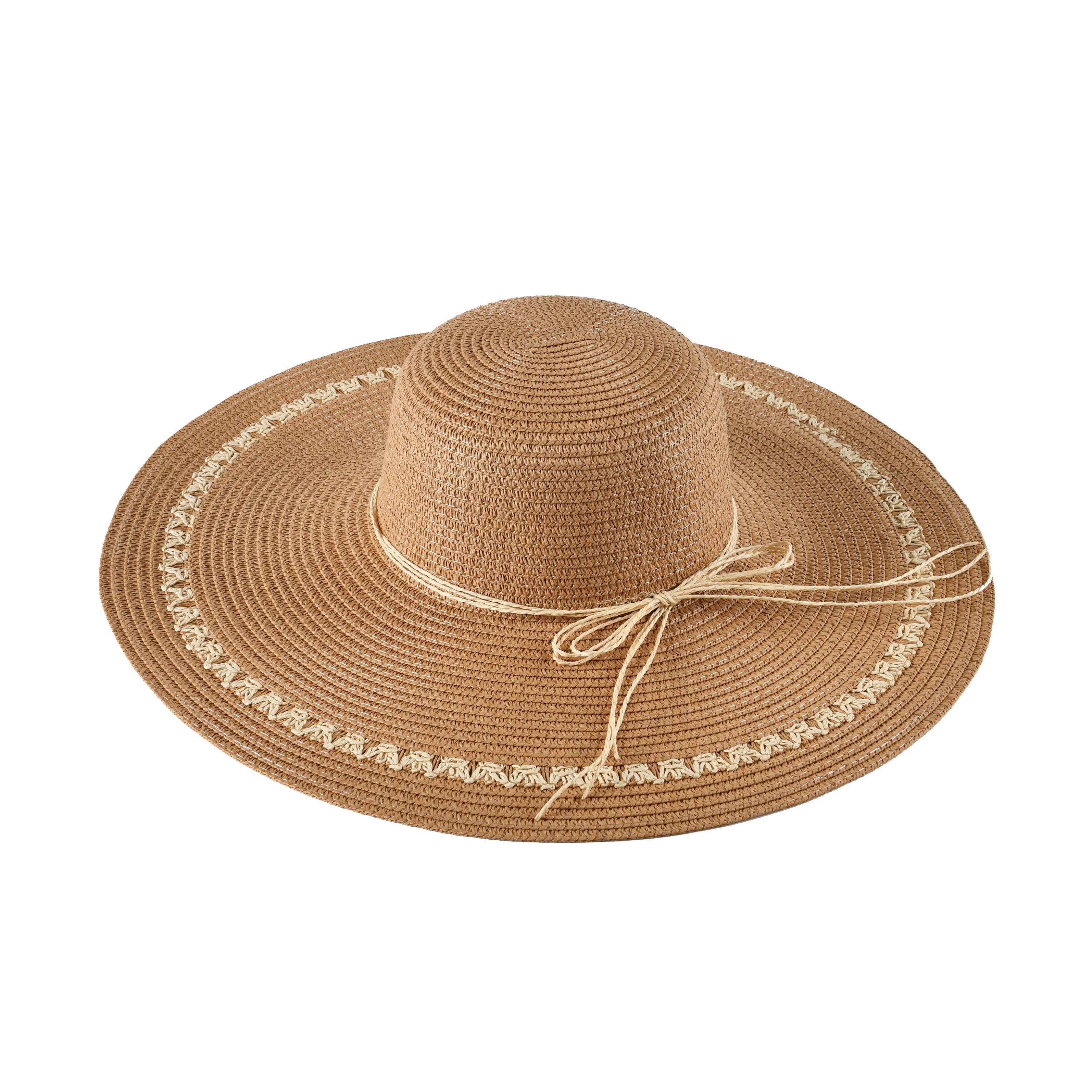 Новая модная женская соломенная шляпа с широким покрытием, летняя уличная пляжная соломенная шляпа