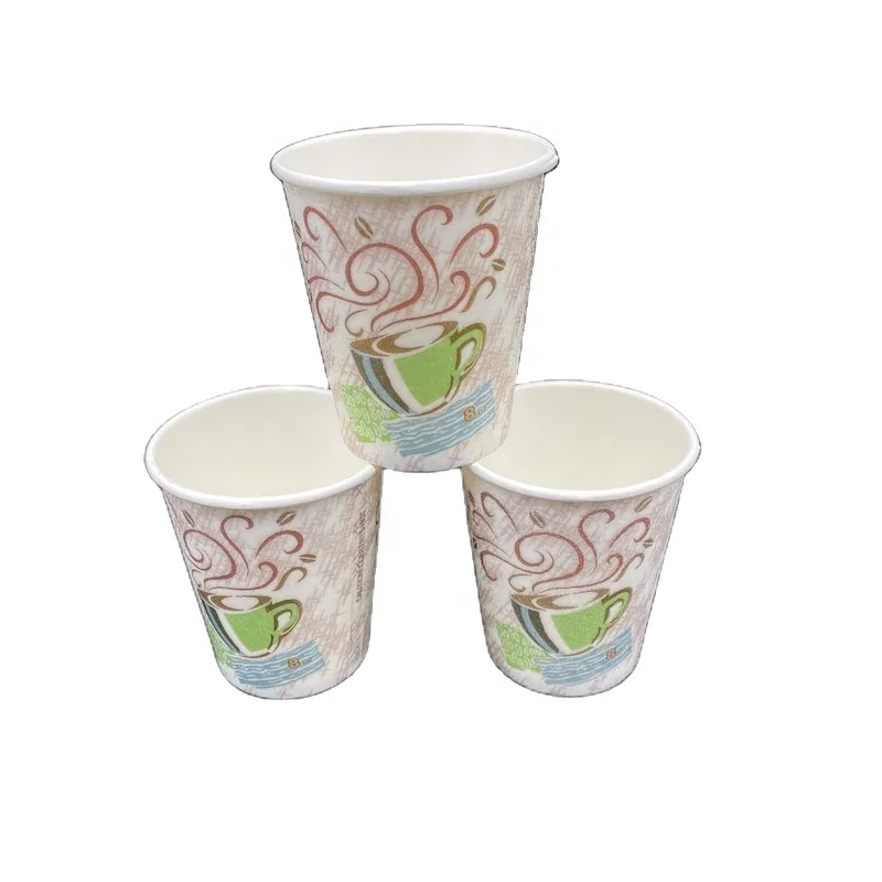 Hot Drinking Cups Custom printing Logo Single Double wall Paper Cups 8oz foam cups