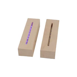 Xianfa Hot Sale Customized Wooden Led Lamp Base Usb Cable Switch Night Light Diy Creative Wood Base Night Light