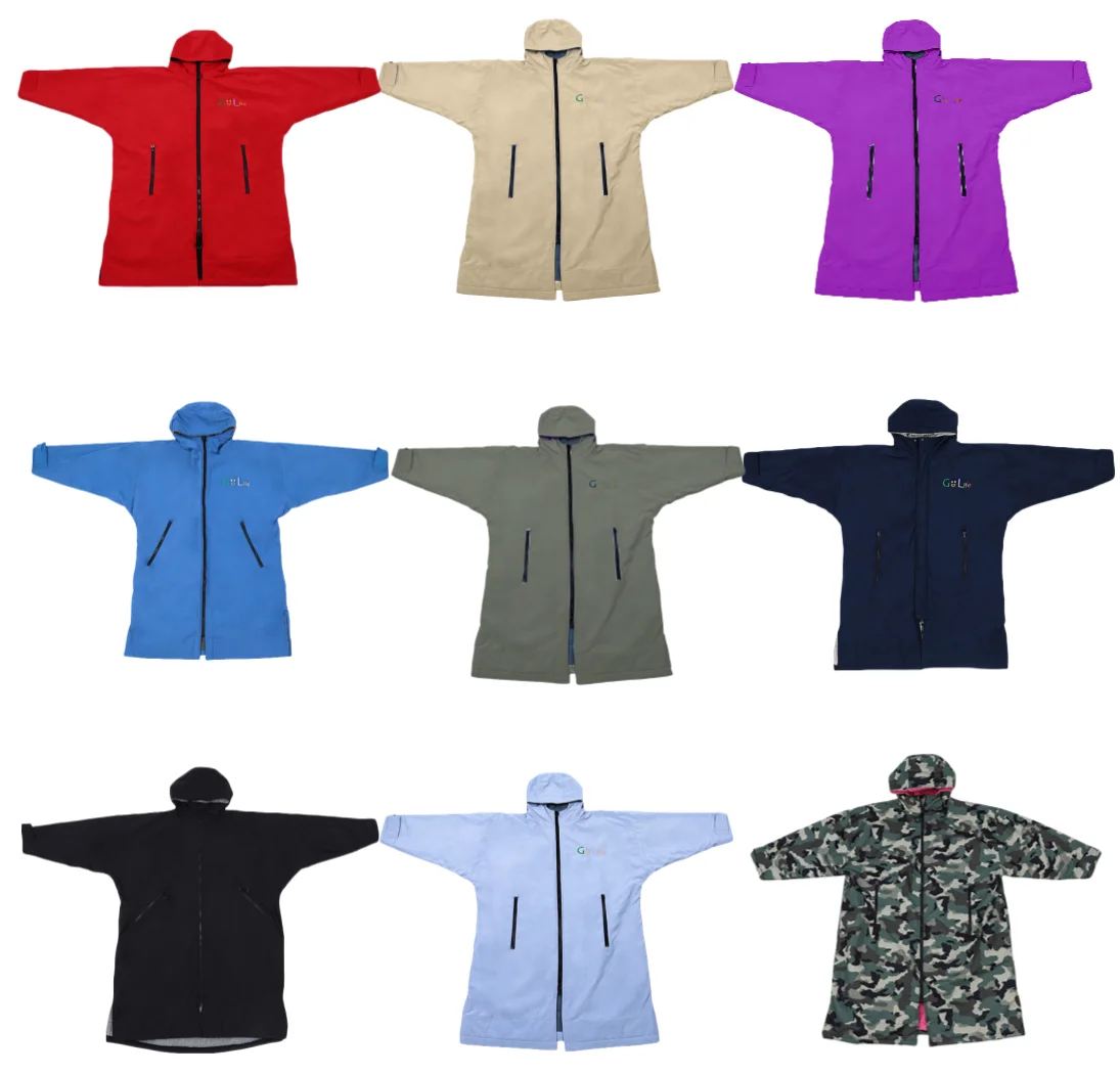 Swim Parka Coat Jackets for Men Changing Robe Warm Fleece Dry Quickly for Surfing Swimming Kayaking Water Sports