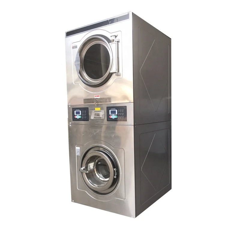 Коммерческое оборудование прачечной, 12 кг не монета стек стиральная машина сушилка Прачечная цены
