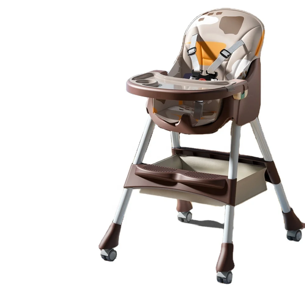 Large baby children dining chair multifunctional foldable portable baby chair eating dining table and chair seat