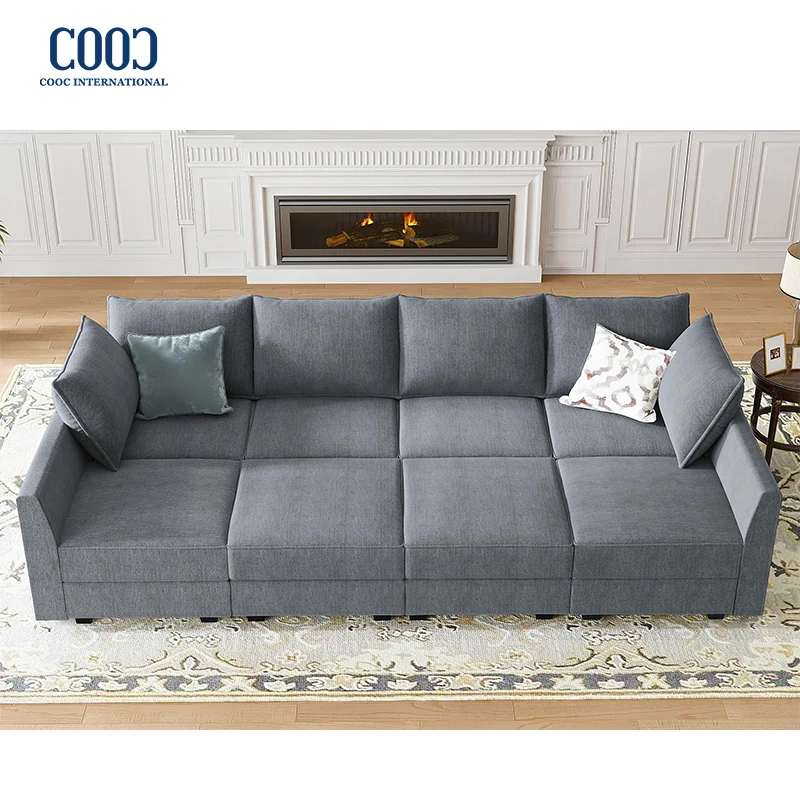 Modern Living Room Corner Convertible Folding Sofa Set Furniture Modular Sectional Sofa With Storage