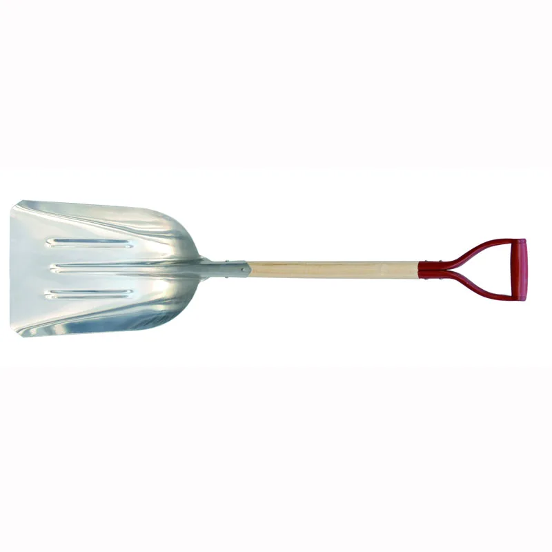 61405 Japan style  Aluminium snow shovel with wooden handle  and Iron Y grip
