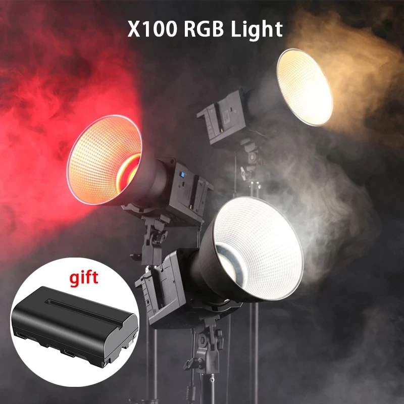 Sokani X100 RGB COB Light Led Video Light 100W RGB Adjustable Photography Lighting For Studio Video Film Shooting 2800K-10000K