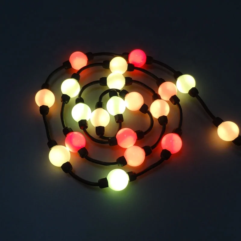 WS2811 6LEDs 3535 DC24V 3D effects 360 degree addressable pixel led ball light string 10pcs/string waterproof IP68