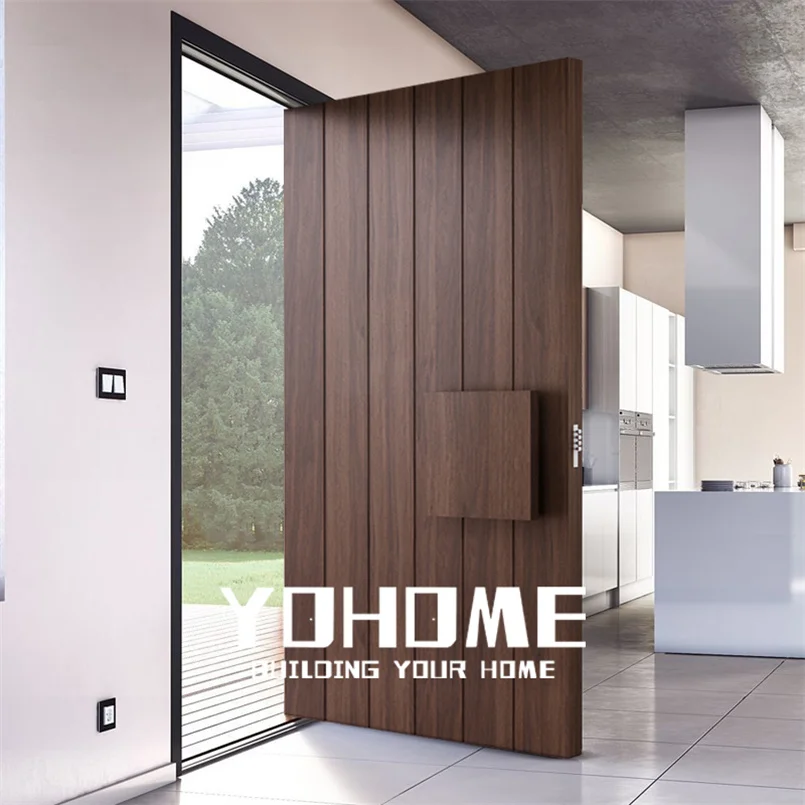 American style apartment flat teak wood main door designs luxury pivot main wooden door design plywood door