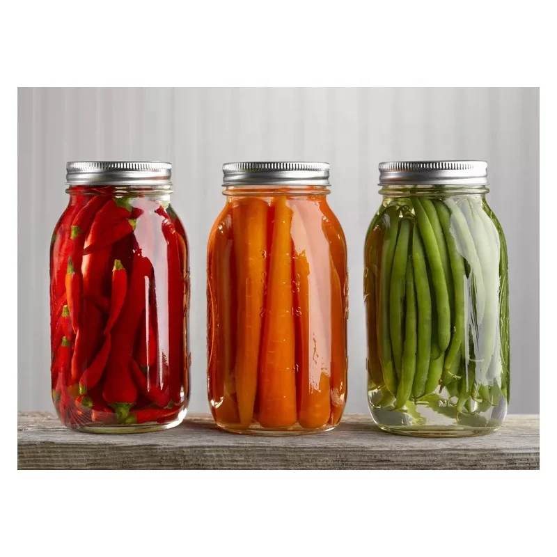 Mason jar 4oz 8oz 12oz 16oz 32oz 50oz 64oz Airtight Food Container Clear Jam Glass Mason Jars with Screw Lids