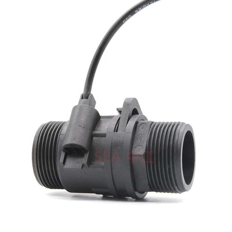 Plastic Water Flow Sensor 1-50LPM ZJMAZ-32 Electric Water Heater Accessory Hall Effect NPN Flowmeter