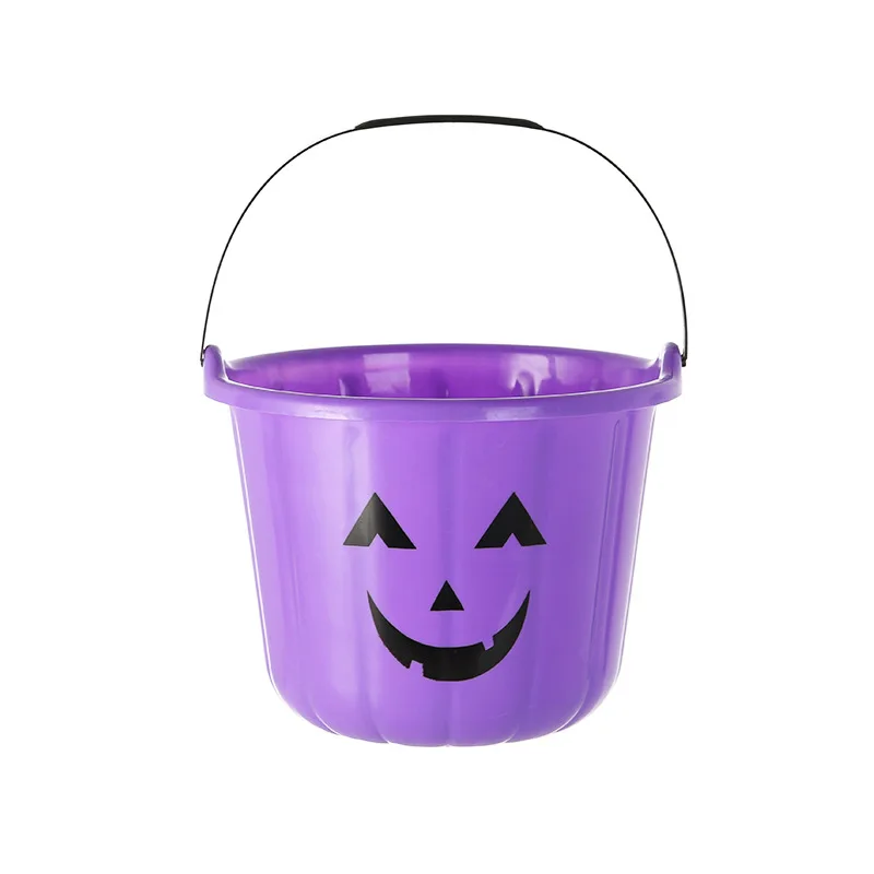 Custom Ps Customized Flashing Kids Candy Pot With Handle Halloween Candy Bucket