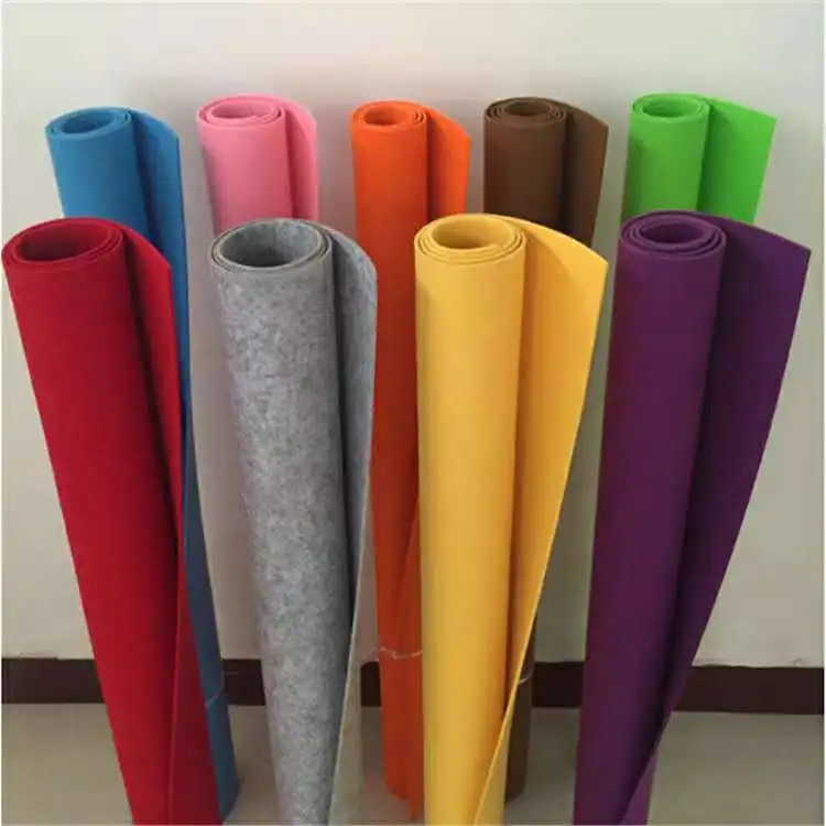 
Wholesale 1-5mm Spunlace Nonwoven Polyester Roll Industry Felt Fabric 