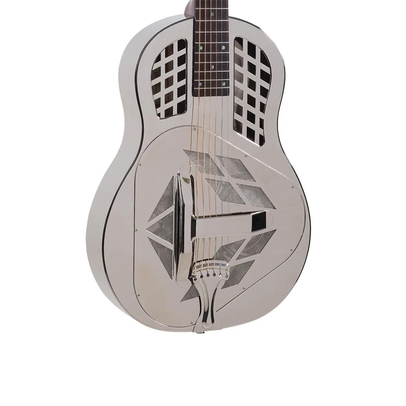 Kinglos Handspun Resonator Cone Bell Brass Body Mahogany Neck guitar strap brass acoustic guitar