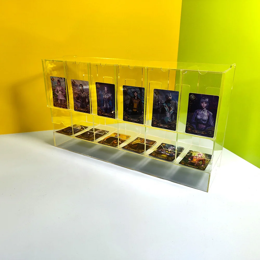 customized design and size clear acrylic booster card pack dispenser