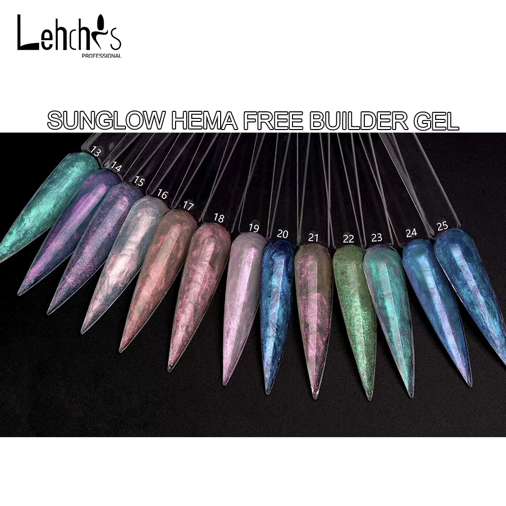 Lehchis Private Label 30 мл Блестящий телесный розовый прозрачный полигелирующий акриловый удлинитель твердый гель для ногтей