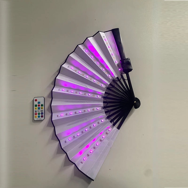 LED Newest Products Party Gift Stage Leisure Fantasy Colorful Folding Fan