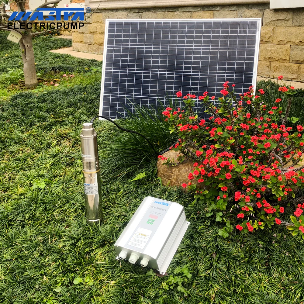MASTRA 4 дюйма 1.1kw dc солнечный Нержавеющая погружной крыльчатка насосная система водяной насос на солнечной батарее