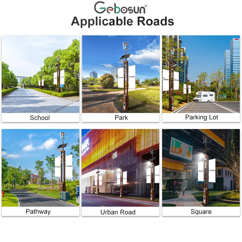 Gebosun exhibition promotes smart street light poles  with camera cctv for smart city