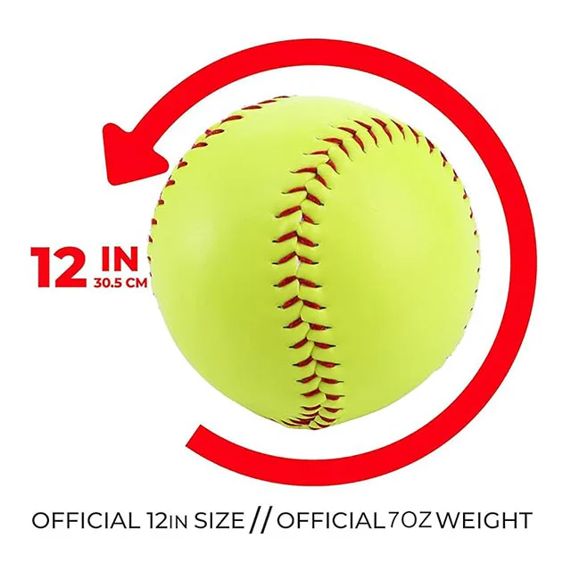 Professional Players 12 inch 11 inch Premium Optic Yellow Softball Practice cork Softball