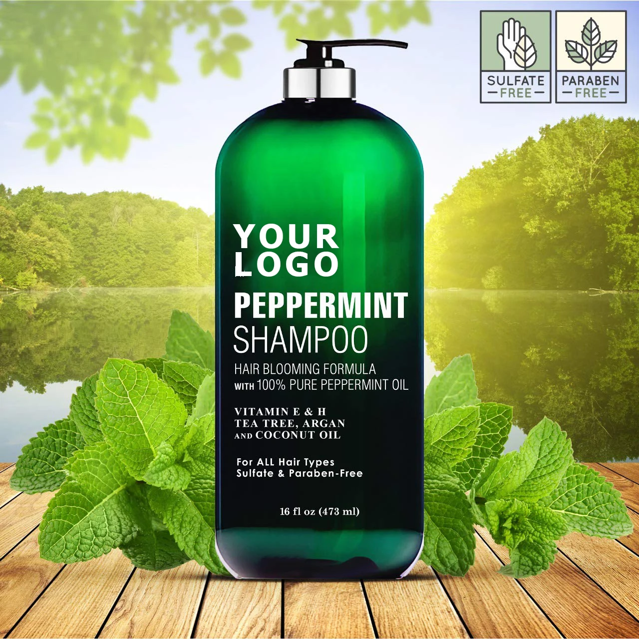 Лучшие Органические средства по уходу за волосами освежающий шампунь с перхоти и маслом 100% перечной мятой розмарином для мужчин женщин