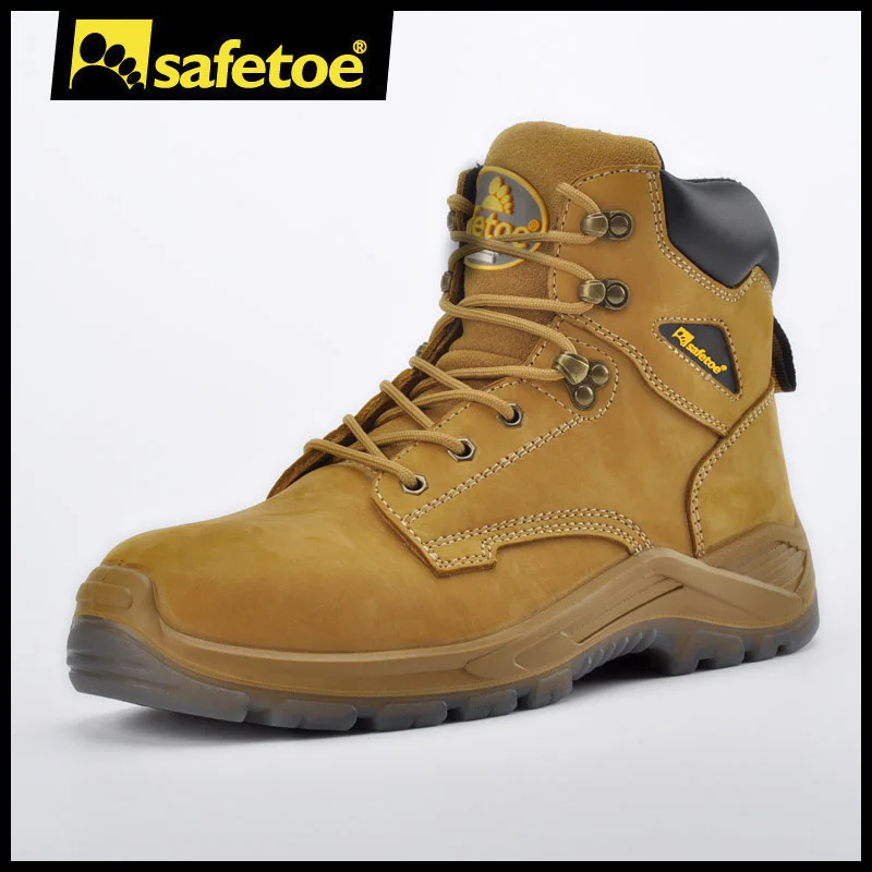 
Safetoe Composite Teo Kevlar Midsole Cow Nubuck Leather Safety Boot M-8402 