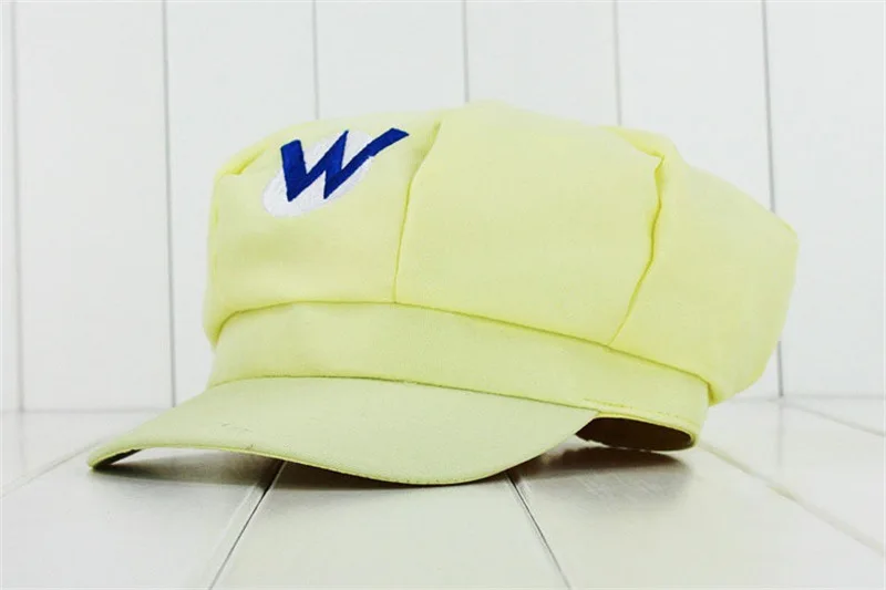 Super Mario Hat Luigi Bros Cosplay Baseball Costume Octagonal Cap