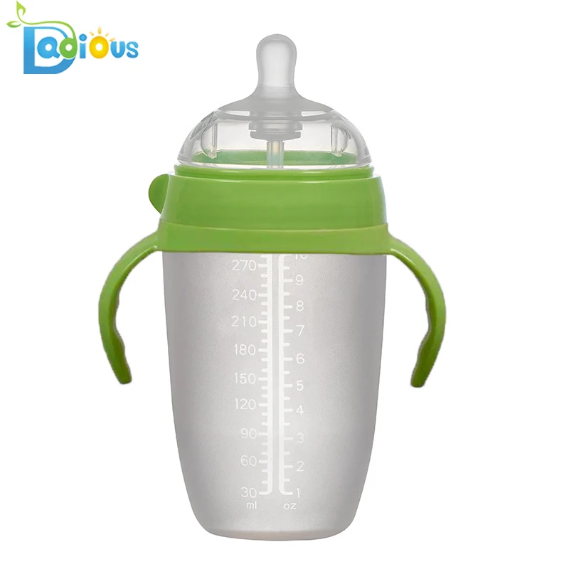 2019 Hot Sale BPA Free Silicone Baby Feeding Bottle