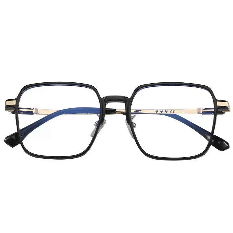 Blue light resistant flat glasses for women artistic style pure desire small face large box myopia rame and frame wholesale
