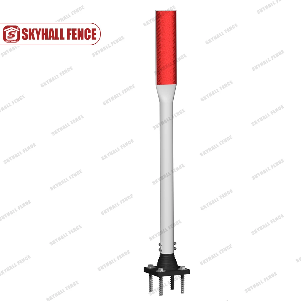 Flexible Plastic Traffic Delineator Posts Reboundable Traffic Lane Delineators for Parking Lots