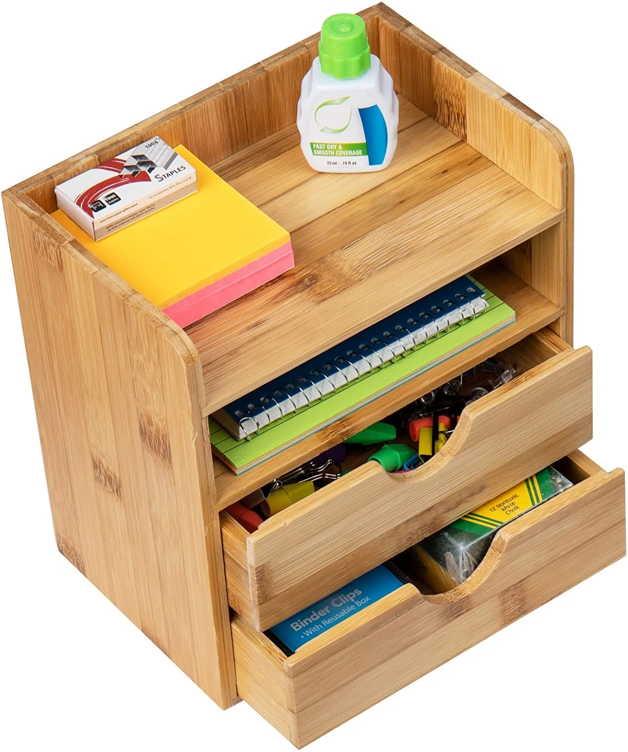 Addreen Wholesale 4-Tier Collection Storage Drawers Bamboo Office Desktop Organize