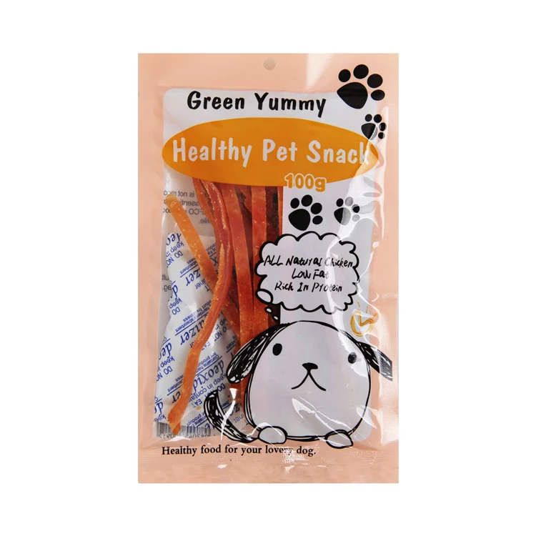 Pet snacks chicken jerky 100g manufacturers wholesale cat and dog training reward food beef strips fish jerky