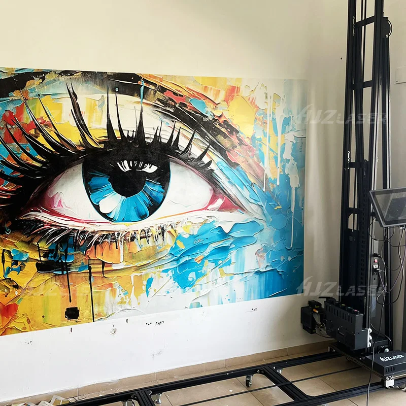 7D Wall Painter Robot Automatic Wall Panel 3d Vertical Mural Printer Printing Machine for Walls Direct Inkjet Printers