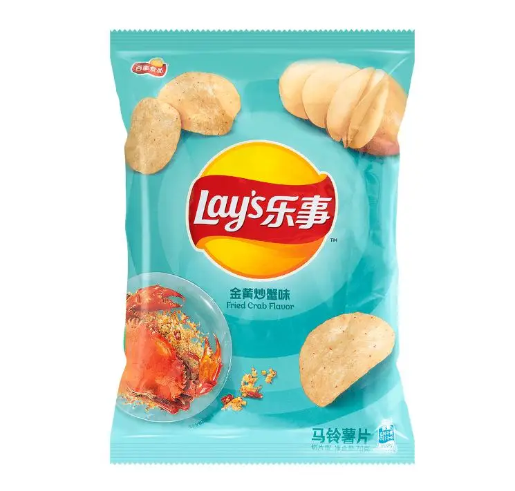 70g wholesale potato chips wholesale Chinese potato chips fried crab flavor lays chips snacks