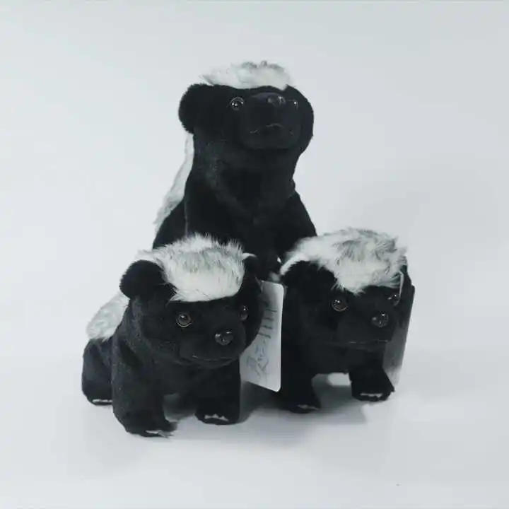 Playful honey badger plush toy stuffed animal toys custom toy factory manufacturer supplier gift for kids baby children