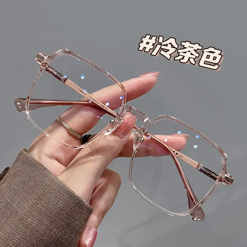 Eyeglasses Frames For All Face,New Arrival Women Big Square Oversized Frames Anti Blue Light Optical Glasses