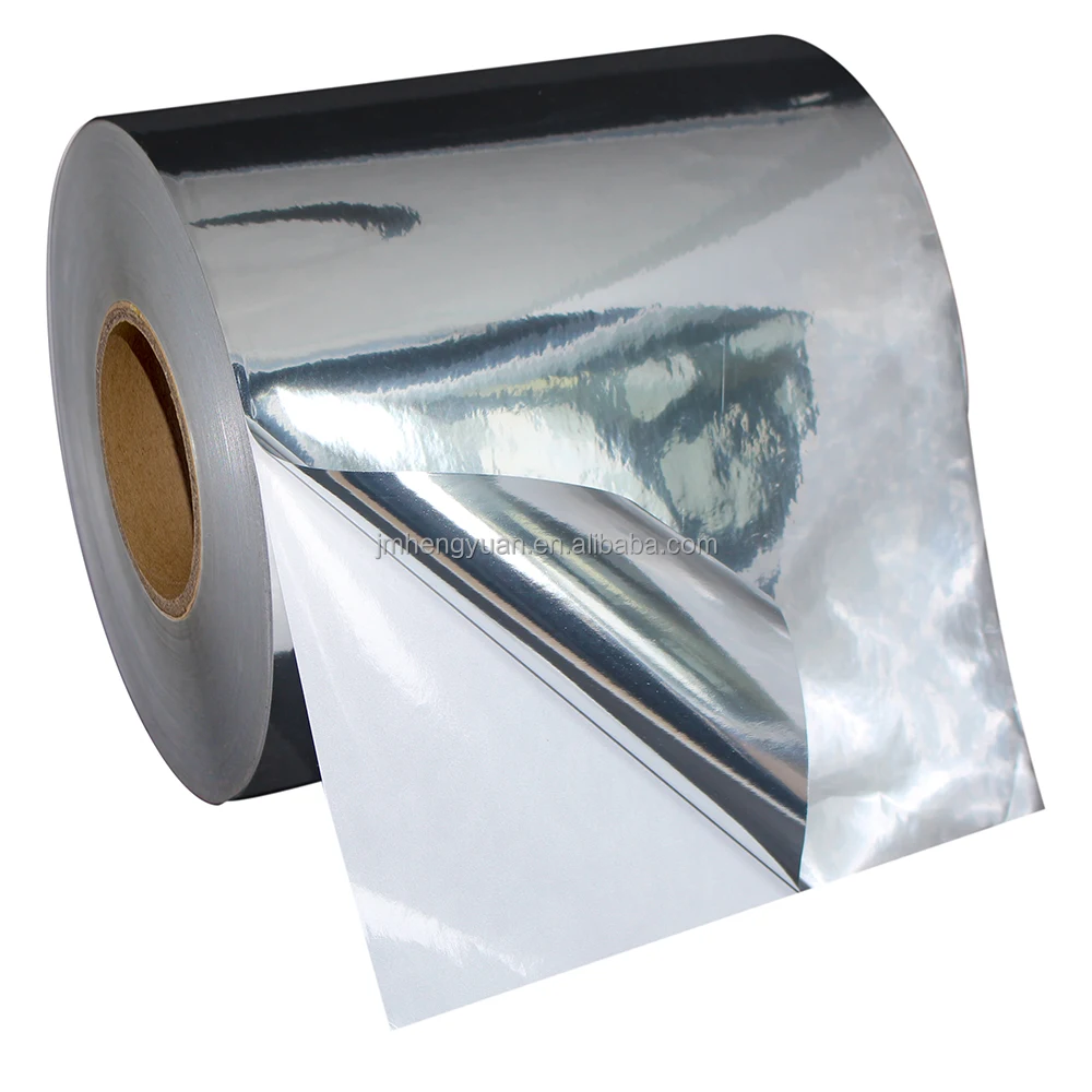 Factory 50um Metailze BOPP Bright SliverJumbo Label Material Polypropylene Sticker PP Label Stock Jumbo PP Sliver Label